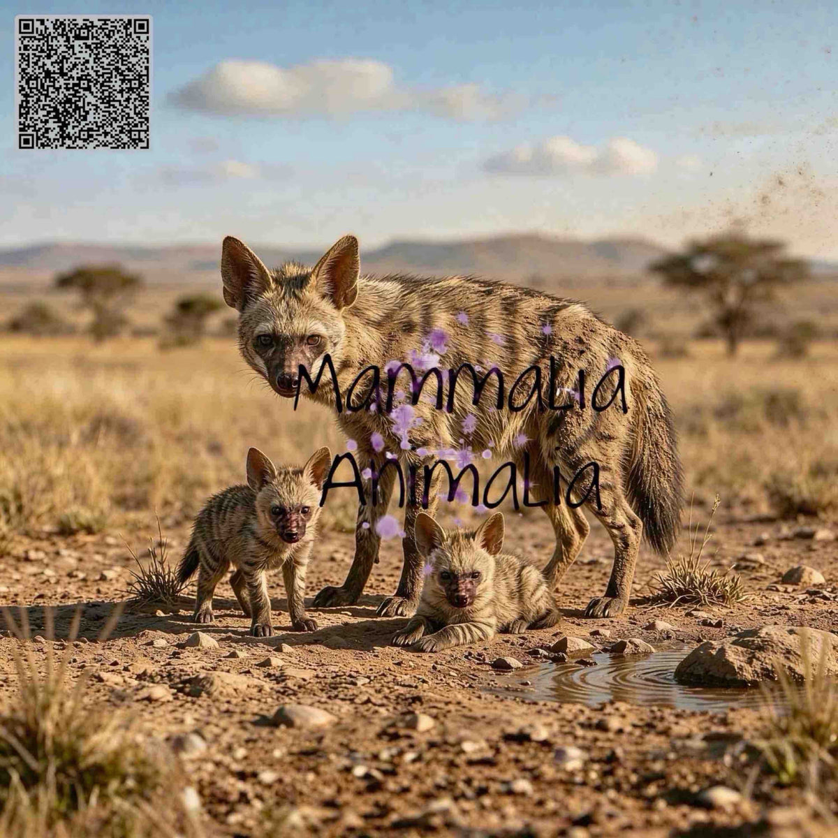 Aardwolf Mother & Pup – Realistic Wildlife Portrait
